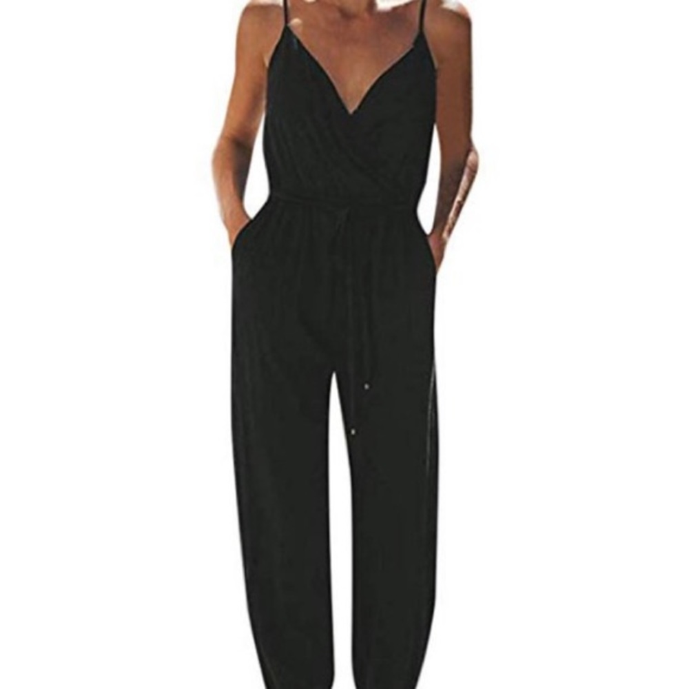 Strapy black jumpsuit